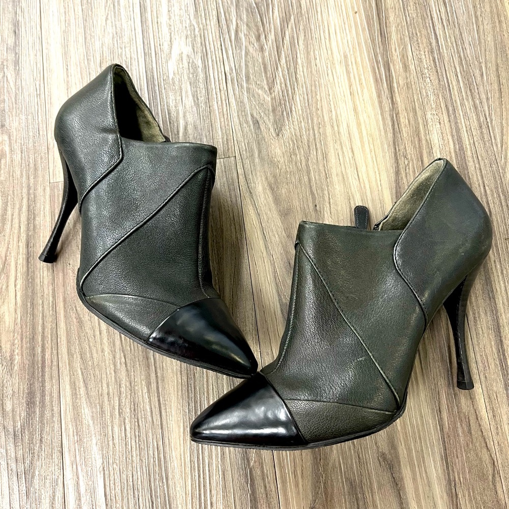 Tory Burch black leather Lorelei booties, size 7.5